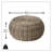 Von Wicker Grey Pouf
