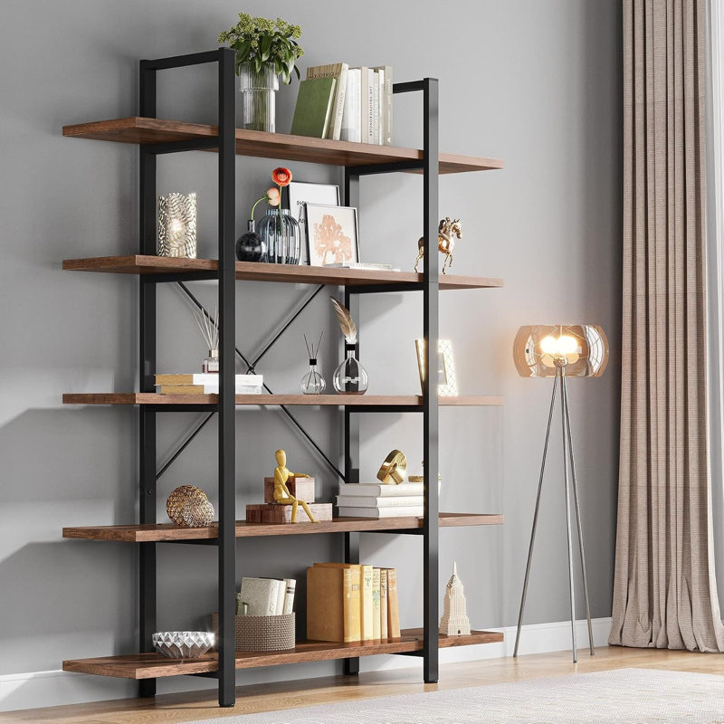 Tribesigns 5-Tier Bookshelf, Open Etagere Bookcase Storage Display Rack