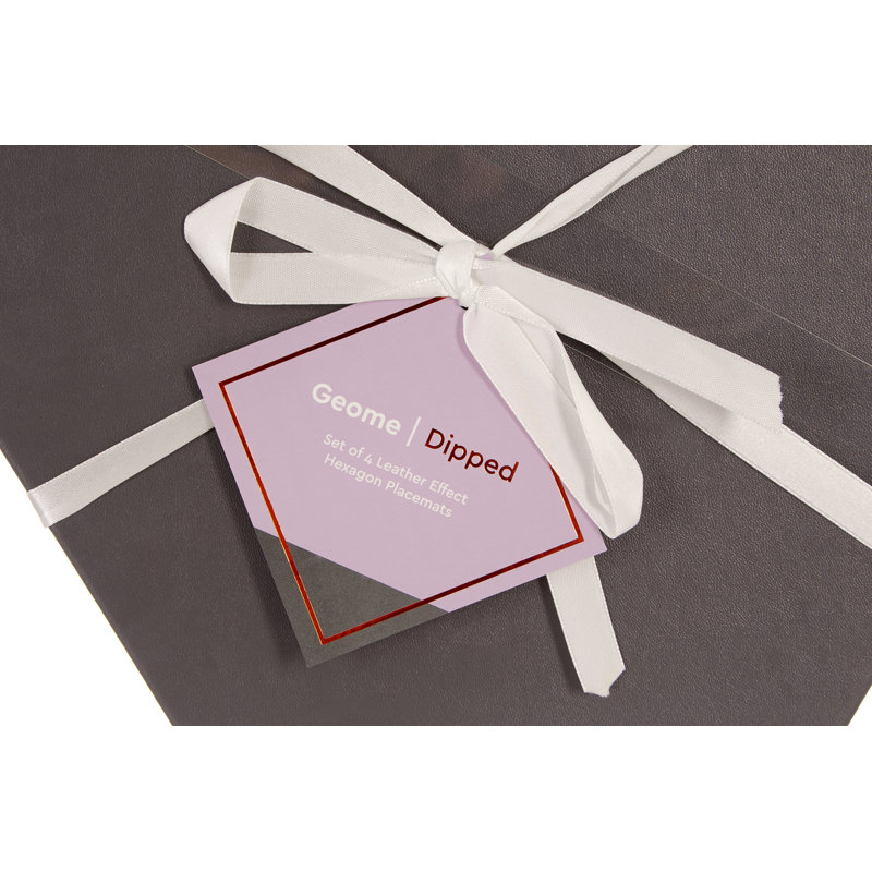 Geome Geometric Novelty Placemat, Grey/Rose