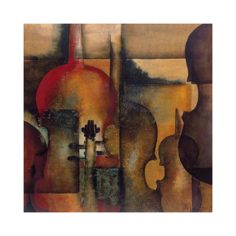 Ode To Music I by Marie-Louise Oudkerk - Wrapped Canvas Panoramic Painting, 45.72 cm H x 45.72 cm W x 1.91 cm D