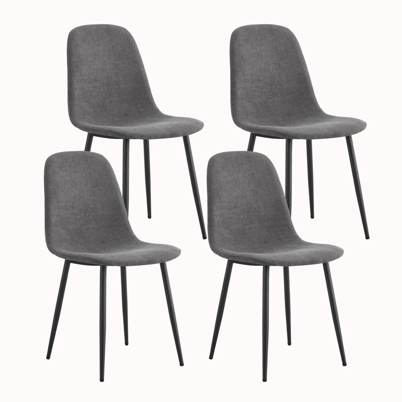 Chaise d'appoint en velours l 16,9 po, Velours gris foncé