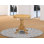 Table de salle à manger Eden - une table de cuisine ronde avec base piédestal, chêne