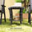 Outdoor Side Table With Hourglass Design, Dual-Tier Storage, And Weather-Resistant Composite Top For Patio Use.-282242456