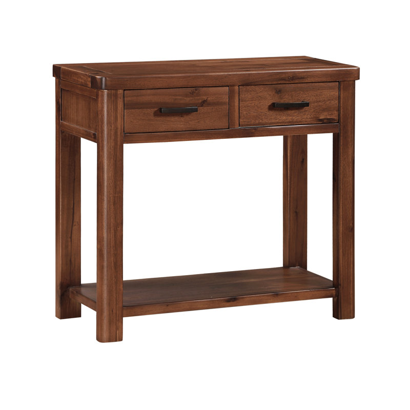 Oruada 90cm Solid Wood Console Table, Dark Brown