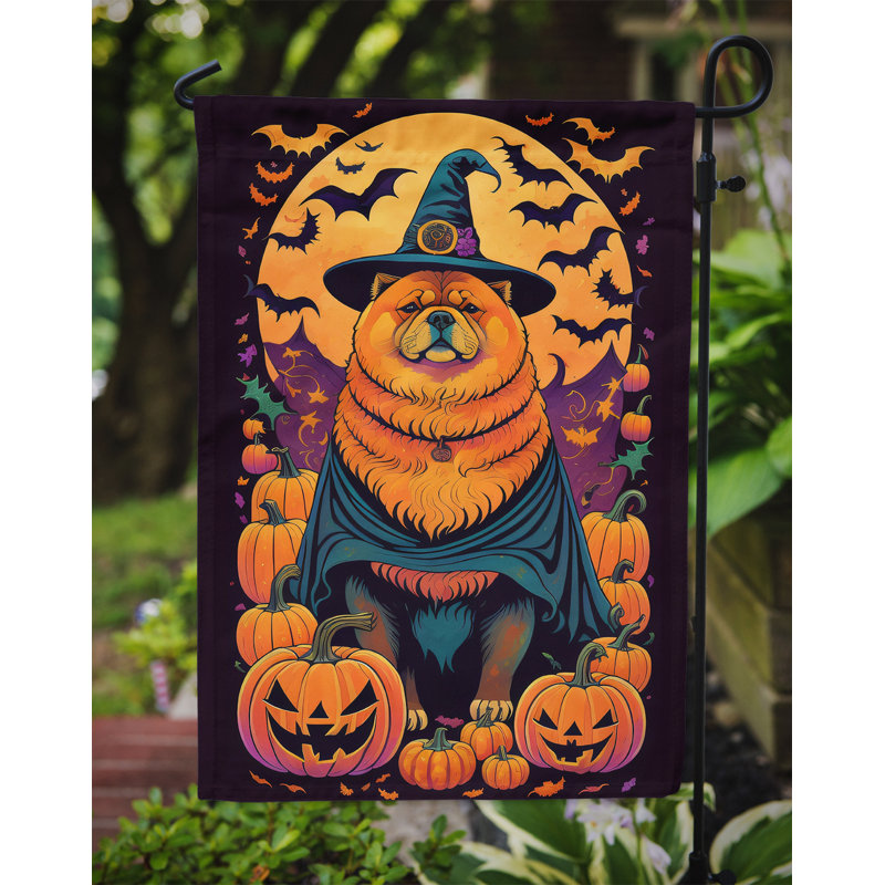 Drapeau de jardin d'Halloween en polyester Jaisyn, 15,5 po x 11,25 po
