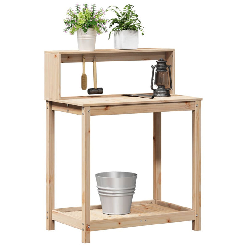 Arleny Wood Potting Bench, Light brown
