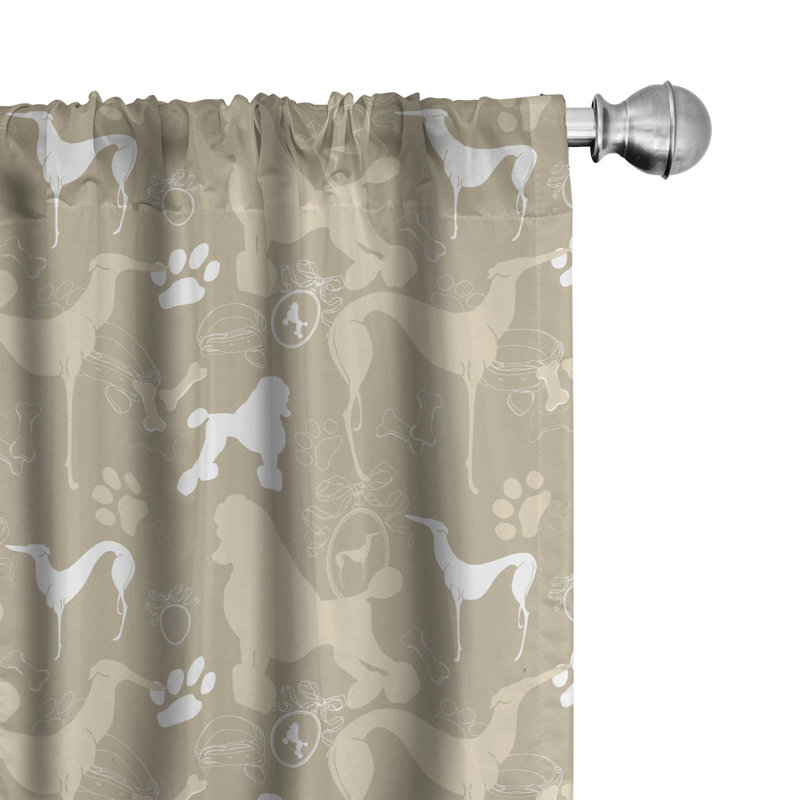 Semi-Sheer Rod Pocket Single Curtain Panel, 28" x 84"
