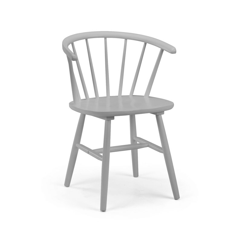 Amelda 46cm H Solid Wood Spindle Side Chair, Grey