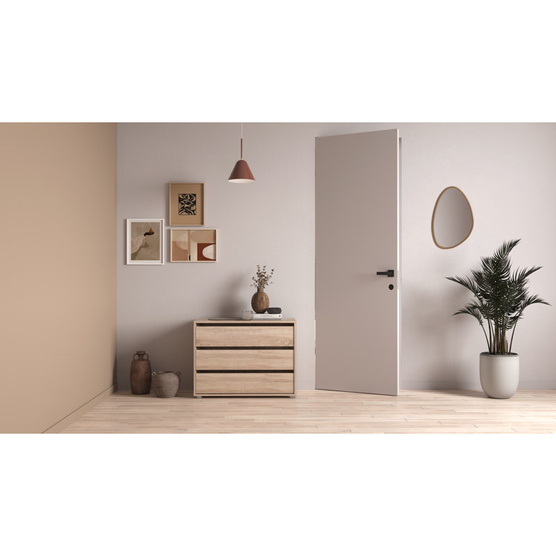 Selestina 80cm W 3 - Drawer Chest of Drawers, Brushed Oak