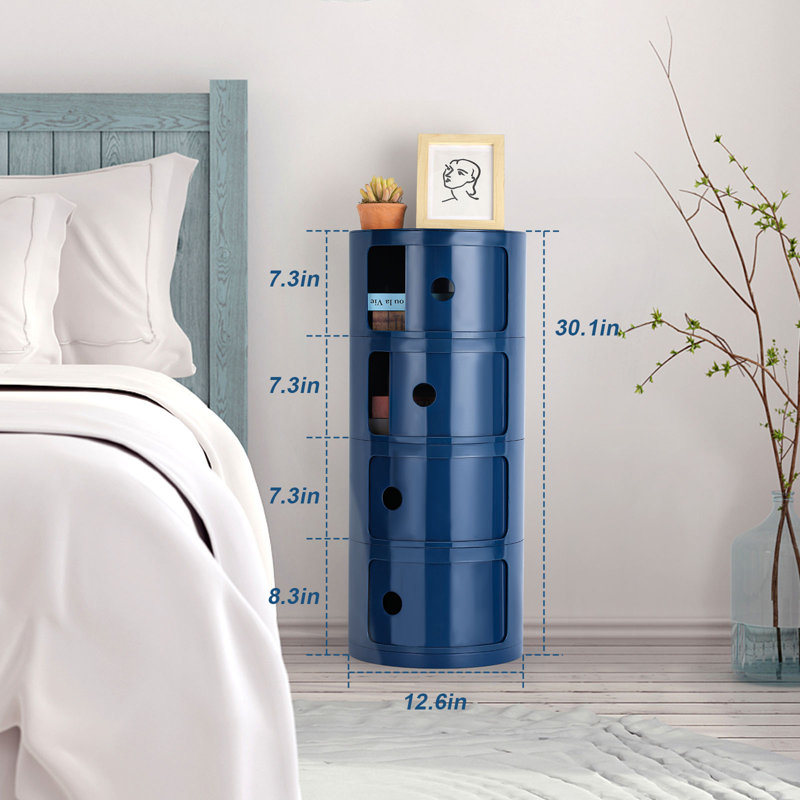 Pietsch 12.5'' W Nightstand, Navy Blue