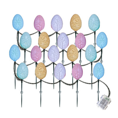 Easter Decorations Lamp,Easter Eggs Lamp Led Warm Lamp String, Outdoor Floor Lamp, Impervious Battery Easter Decorative Lamp String(Warm)