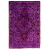 Overdyed One-of-a-Kind 6' 2" X 9' 3" Hand Knotted Area Rug