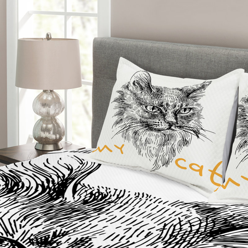 Animal Bedspread Set with Shams, 220 x 264 cm