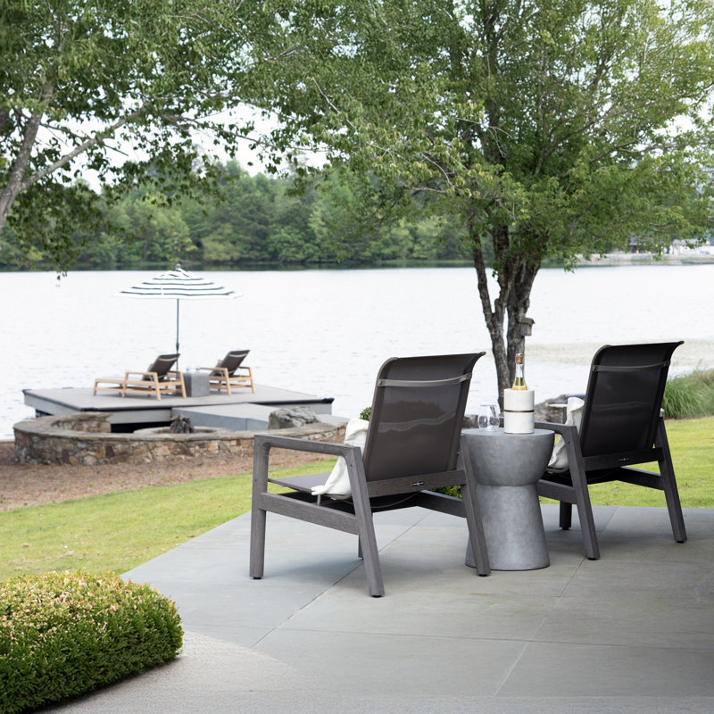 Coast Patio Lounge Chair, Oyster Teak Frame/Gray Sling