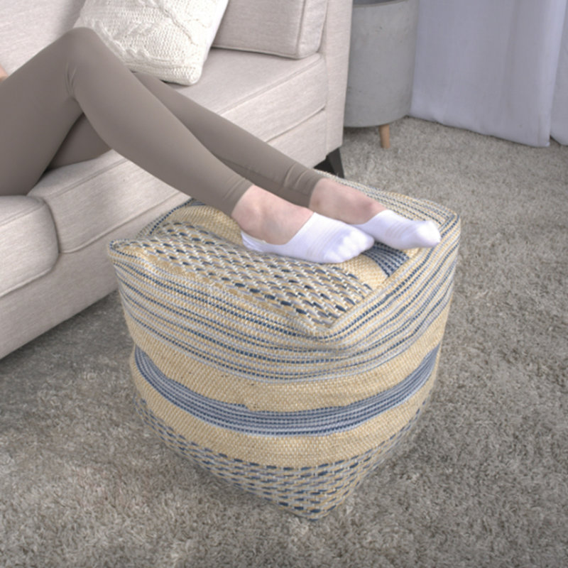 Western Handcrafted Fabric Pouf