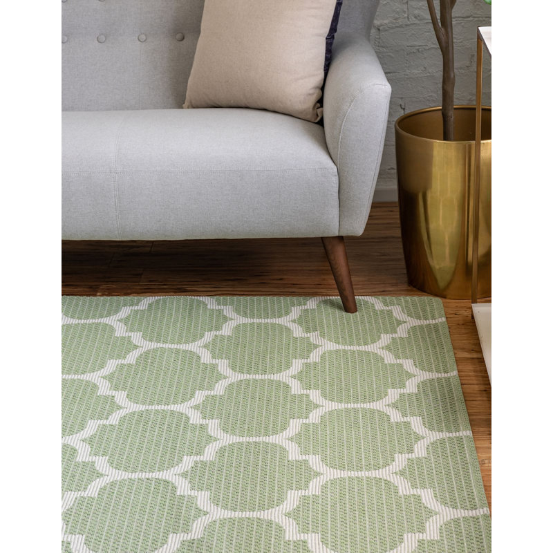 California Cotton Abstract Indoor Rug, Rectangle 8'5" x 11'4"