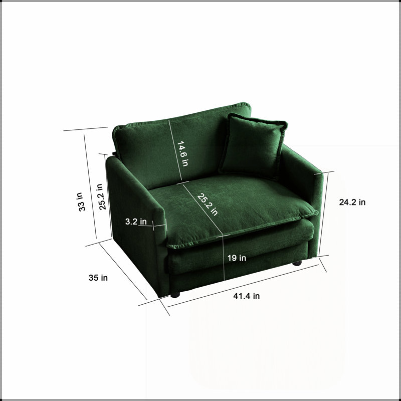 Ensemble de 2 fauteuils d'appoint, fauteuils haut de gamme en chenille, parfaits pour un confort et un style impeccables dans votre salon.