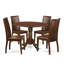 3 Piece Dining Room Furniture Set Contains a Round Kitchen Table with Dropleaf and 2 Dining Chairs, 42x42 Inch, Mahogany-2604262-100150957-85590816