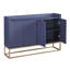 120CM Modern 4-Door Sideboard With Gold Metal Legs, Handle-Free Push-To-Open Buffet Cabinet With Raised Top Edge-1734196452