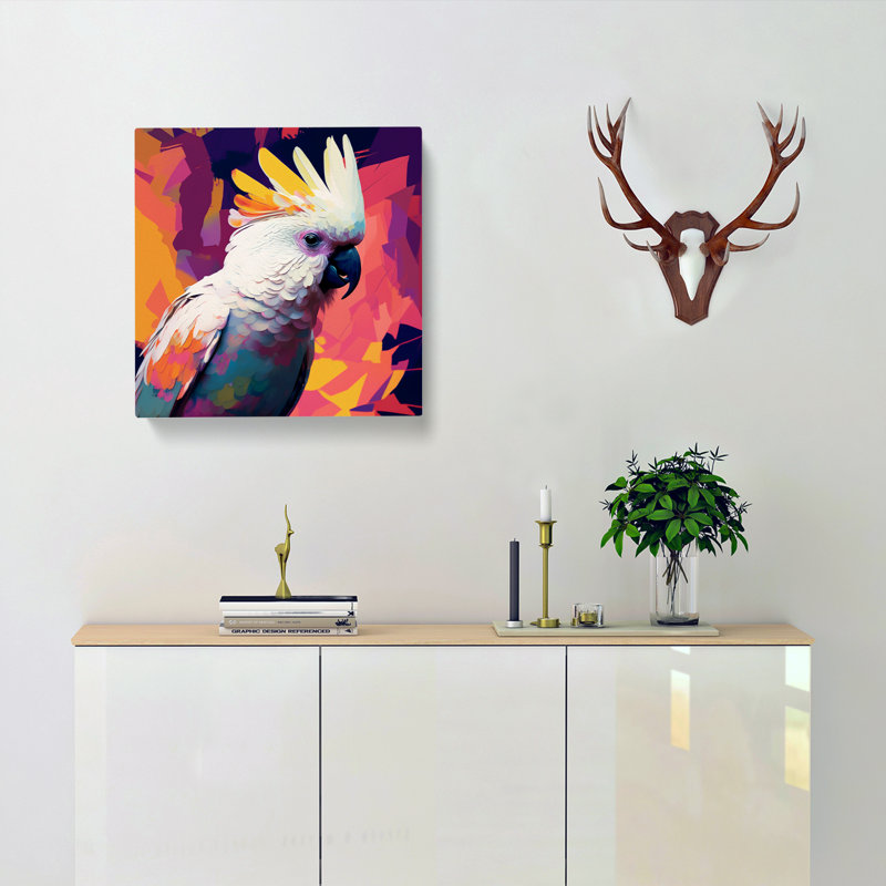 Cockatoo Fauvism - Print, 50cm H x 50cm W x 3cm D