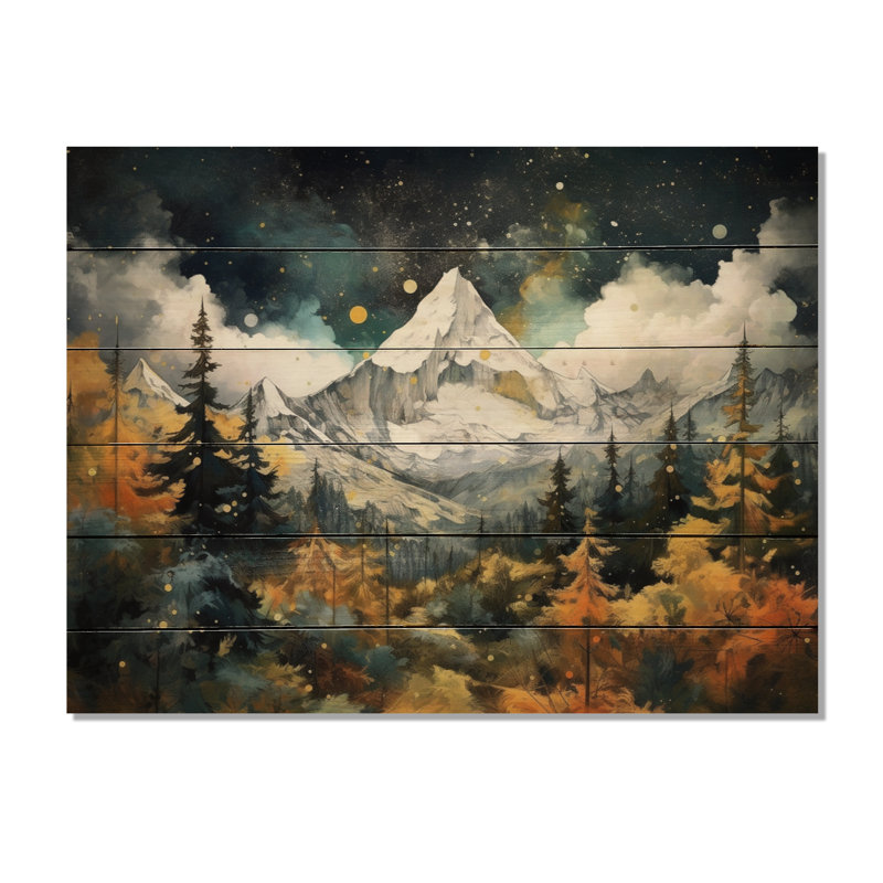Simplicité scandinave I sur bois, H 10 po x l 20 po x P 0,78 po