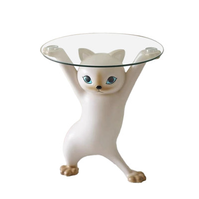 23''H Enchanting Cute Cat Side Table