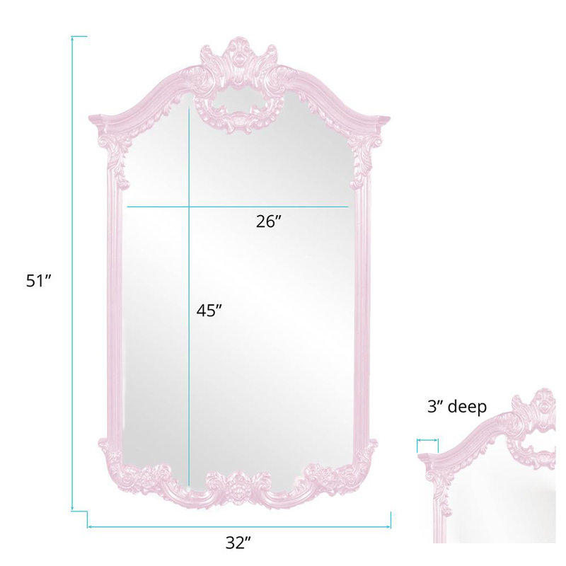 Roman Arch Beveled Mirror, Lilac