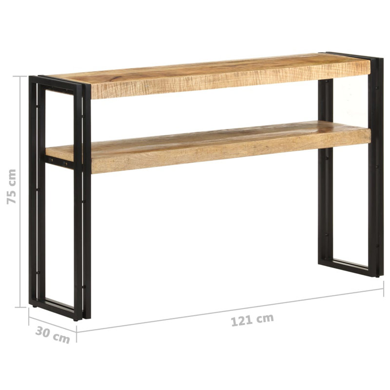Cofer Solid Wood Top Console Table, 75 H x 120 W x 30 D cm