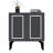 Elegant Console Table, Anthracite & Silver, 29.5 x 31.1 x 15.7 inches | 100% Melamine Coated Particle Board, Thickness: 0.7 inches | Sturdy Design with 19-inch Leg Height, Perfect for Modern Home Decor & Entryways-587803447