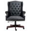 Fauteuil de bureau de direction confortable - Design ergonomique - Siège et dossier rembourrés épais - Fauteuil de bureau en similicuir avec roulettes à roulement en douceur, paquet de 1