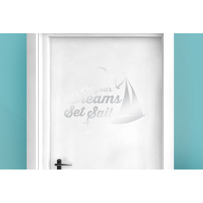 Nautical & Beach Wall Decal, Shiny Silver