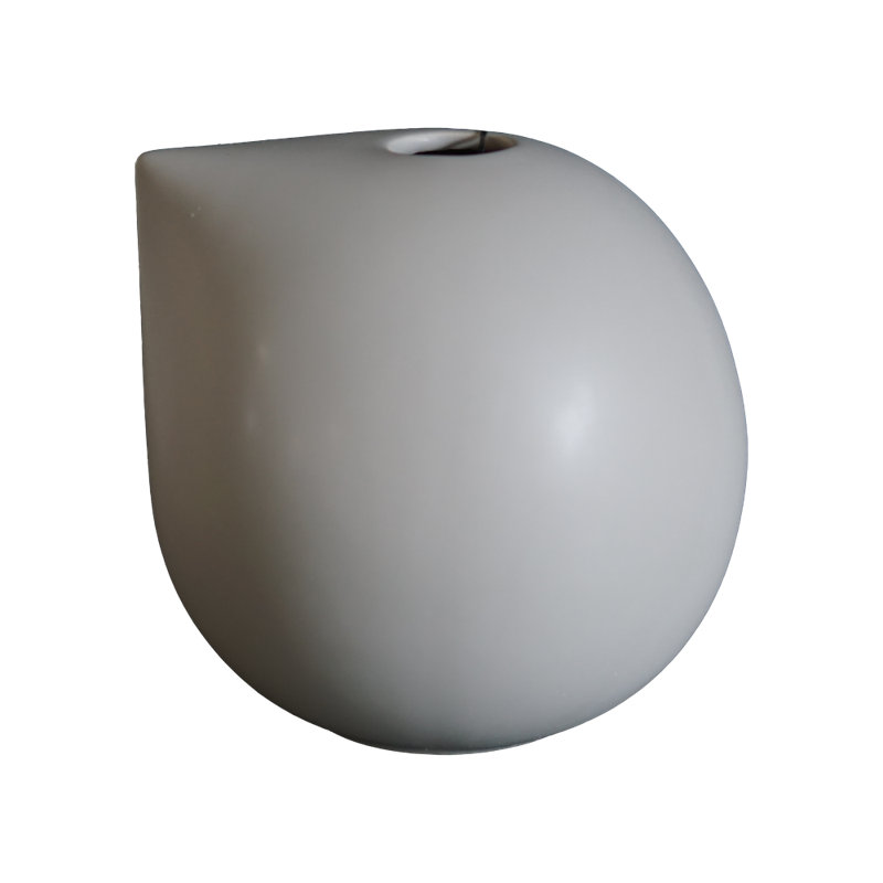 Vase de table en céramique, Gris, H 3,94 po x l 3,94 po x P 3,94 po