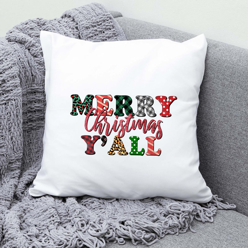 Christmas-06 Reversible Throw Pillow, 14" x 14"