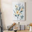 Indigo et bouquet de rosé I - peinture sur toile tendue-1864037237