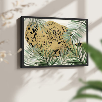 Palm Leopard II -Framed Print - Restickable