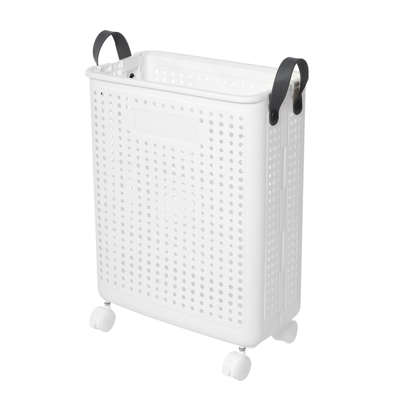 Panier à linge en plastique avec poignées