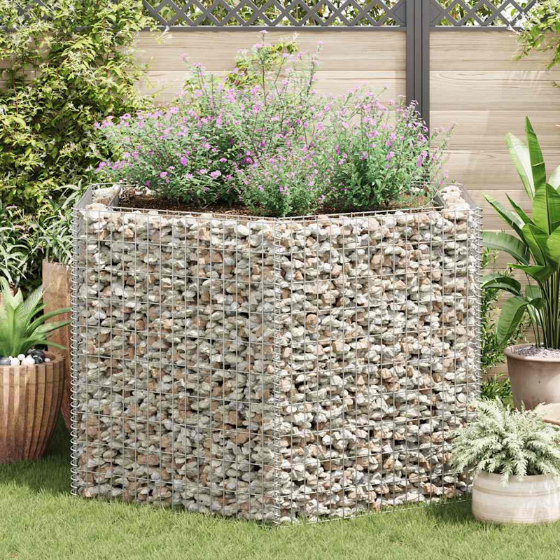 VidaXL Gabion Panier hexagonal, pot en Gabion en acier galvanisé, lit surélevé Gabion pour le jardin, capacité de charge élevée