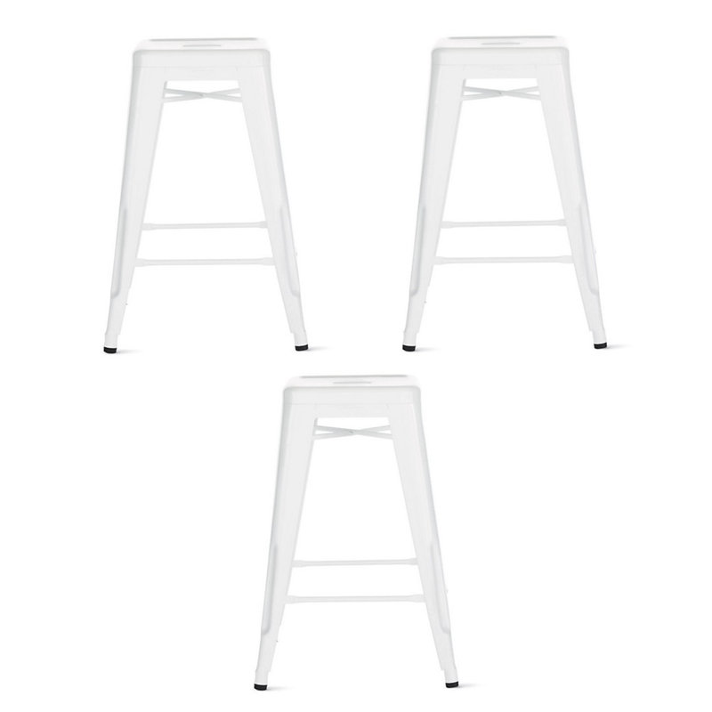 Tabouret Jemell, Métal industriel, Tabouret de bar (siège d'une hauteur de 30 po)