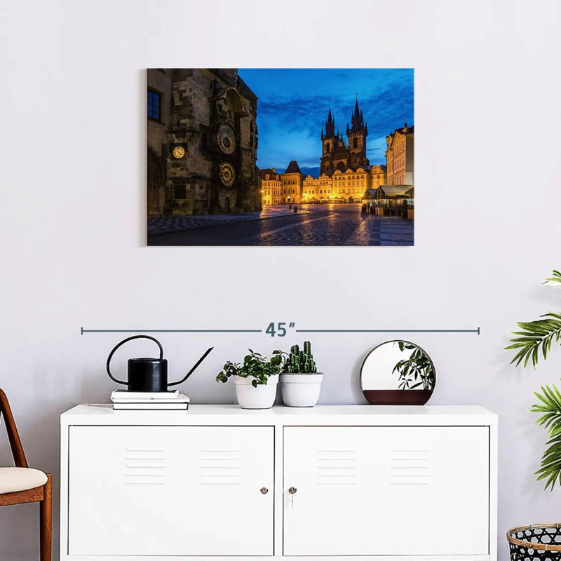 Sireci Prague Town Square At Night, 20" H x 30" W