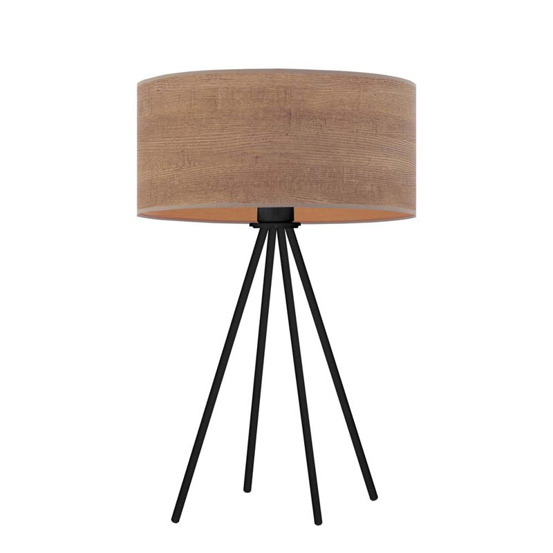 Chesley Metal Table Lamp, Black, Beige