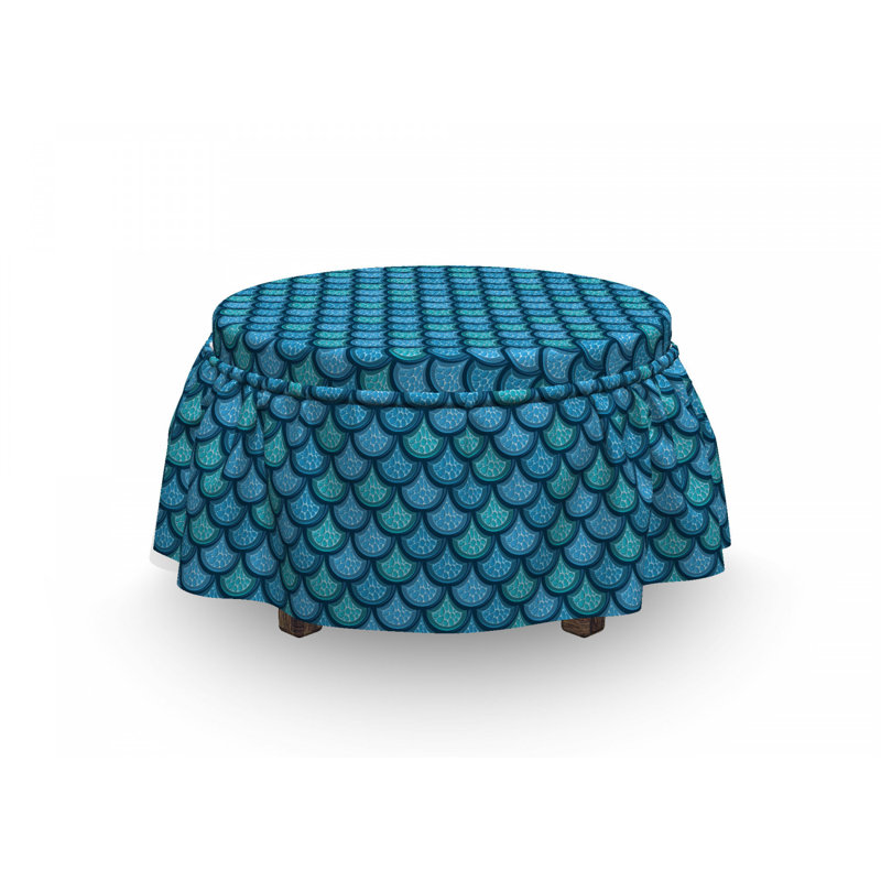 Housse pour repose-pieds waterdrop cercles