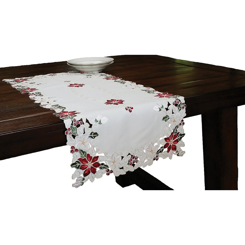 Chemin de table brodé Festive Yule