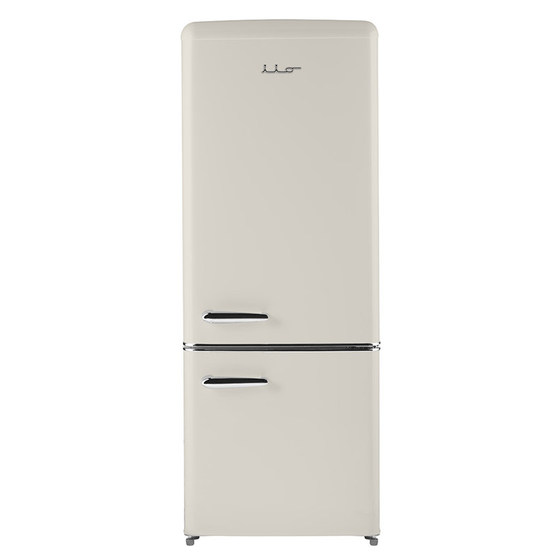 iio 21.46 " 7 Cubic Feet Freestanding Bottom Freezer Refrigerator, Beige