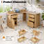 Bureau en L 59 po cannelé avec station de charge et armoire de rangement 59 po Modern-133218021