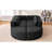 Boneless Modular 114.9" With Curved - End Design, 24.4 Inch Seating Depth, And Soft Boucle Upholstery For Living Room, 6 Seats, Black Combined Deep Seating, & Breathable-2105354084