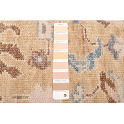 Modern Oushak Tan Rug 4'2" x 6'2"
