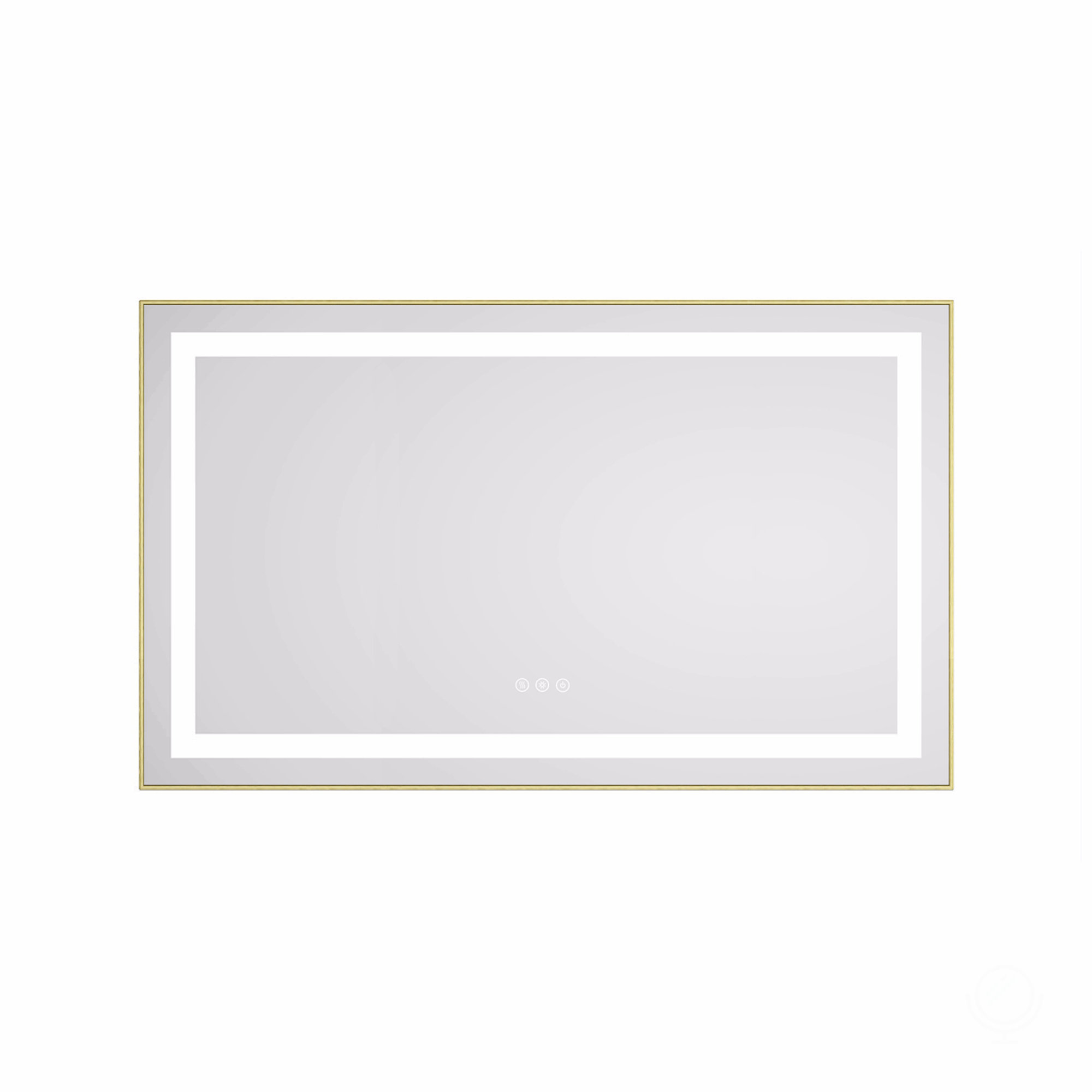Orren Ellis Led Bathroom Mirror With Front And Backlight, Wall Mounted ...
