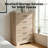Zaneta 5 Drawer Dresser, Fluted Tall Chest Of Drawer With Arched Base For Bedroom,Wood Drawer Organizer For Living Room, Hallway-1518146397
