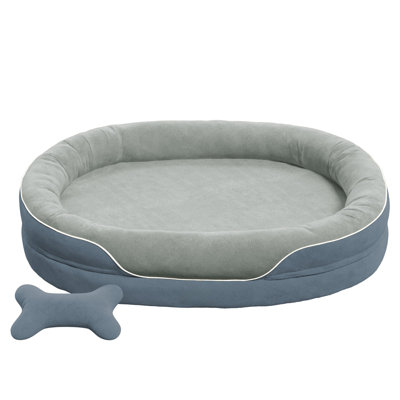 Orthopedic Dog Bed with Memory Foam and Bolster Sofa, Machine Washable Cover, Comfy Dog Bed