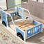 Lit plateforme en bois avec roulettes-1011492292